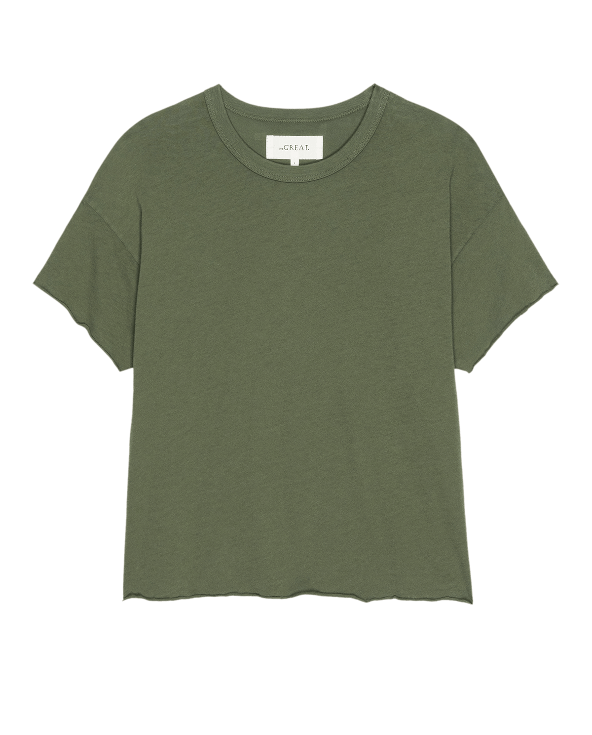 The Crop Tee. Solid -- Heritage Army
