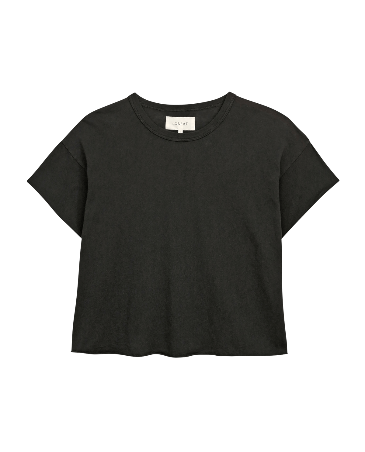 The Crop Tee. Solid -- Almost Black