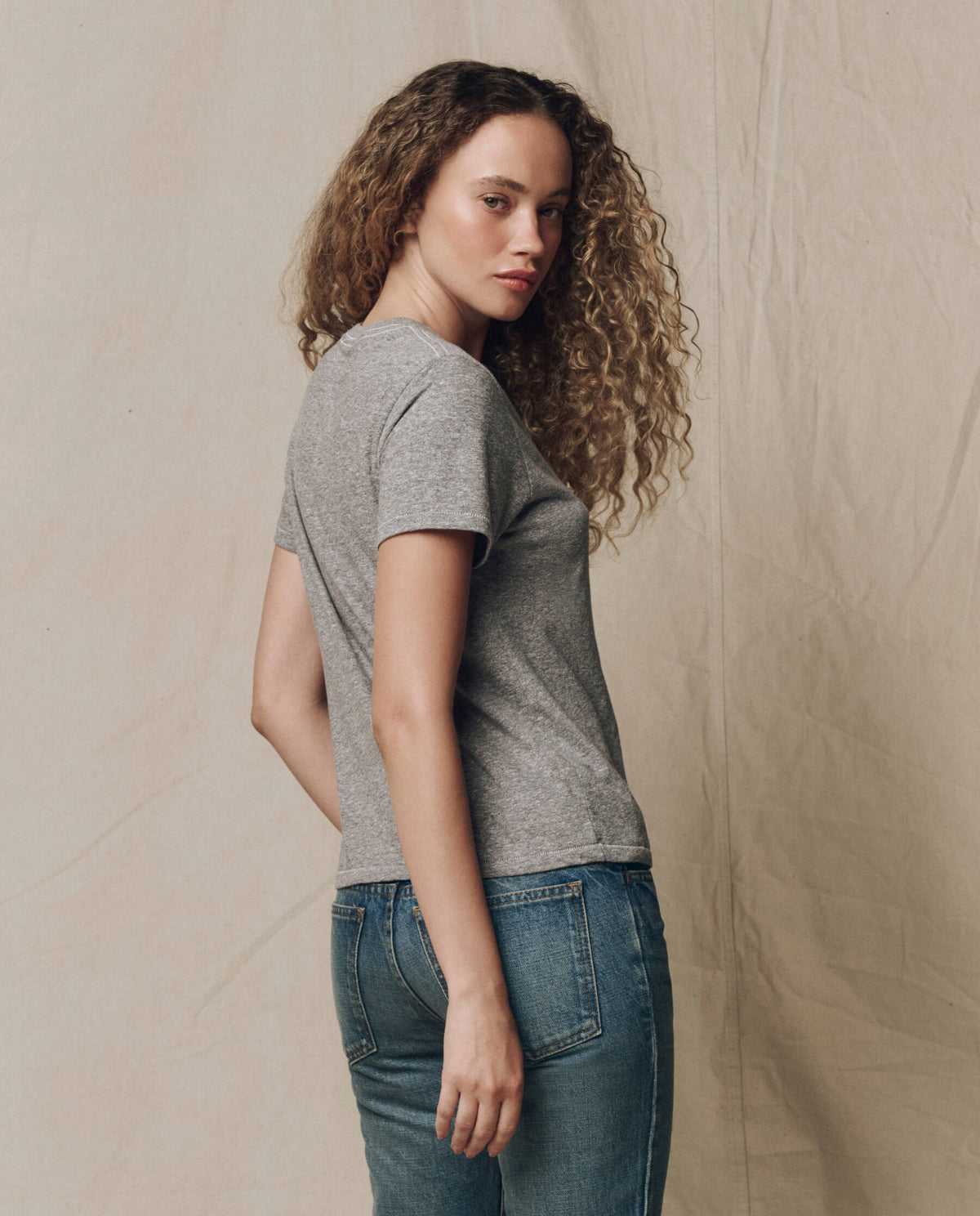 The Little Tee. Solid -- Heather Grey