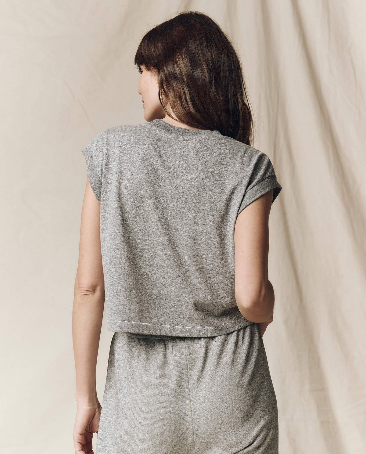 The Square Tee. -- Heather Grey